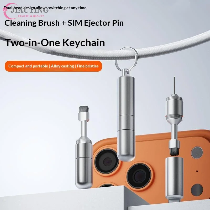 1pc Eject Pin 2IN1 Card Tray Removal Tool Eject Pin Earbuds Cleaning Brush Reset Tools Needle Opener Cleaner Pen Kit For Phone