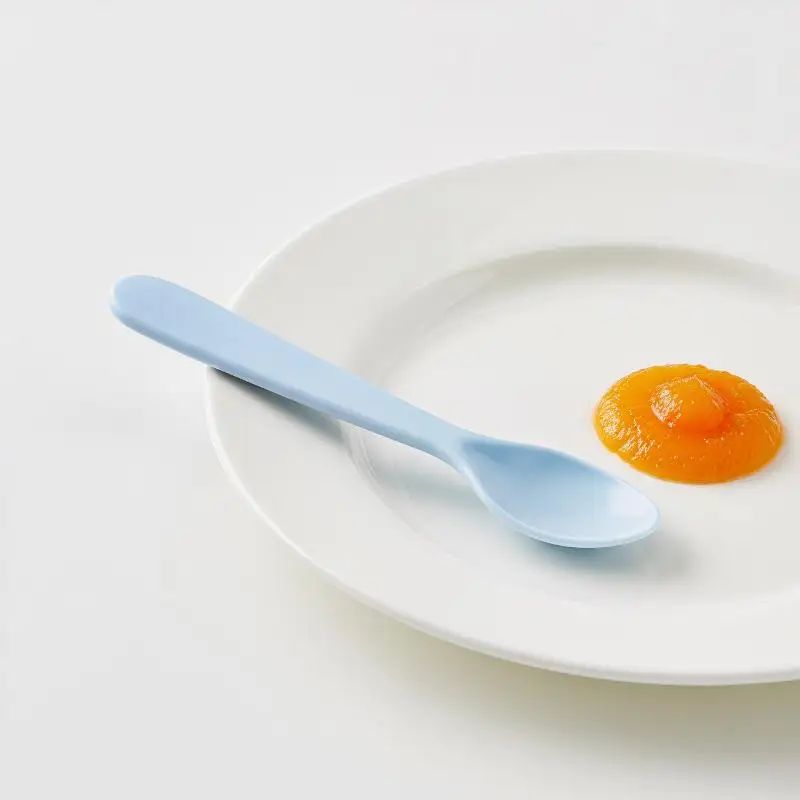 1/2/4Pcs Simple Children Tableware Plastic Baby Feeding Spoon Toddler Training Eating Utensils For Dessert Fruit