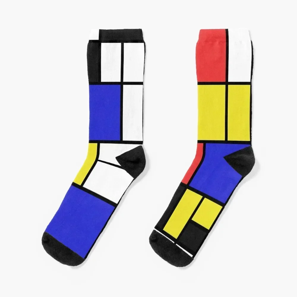 Mondrian #2 Socks cool halloween funny sock hiking Man Socks Women's anime funny gifts floor Socks Ladies Men's