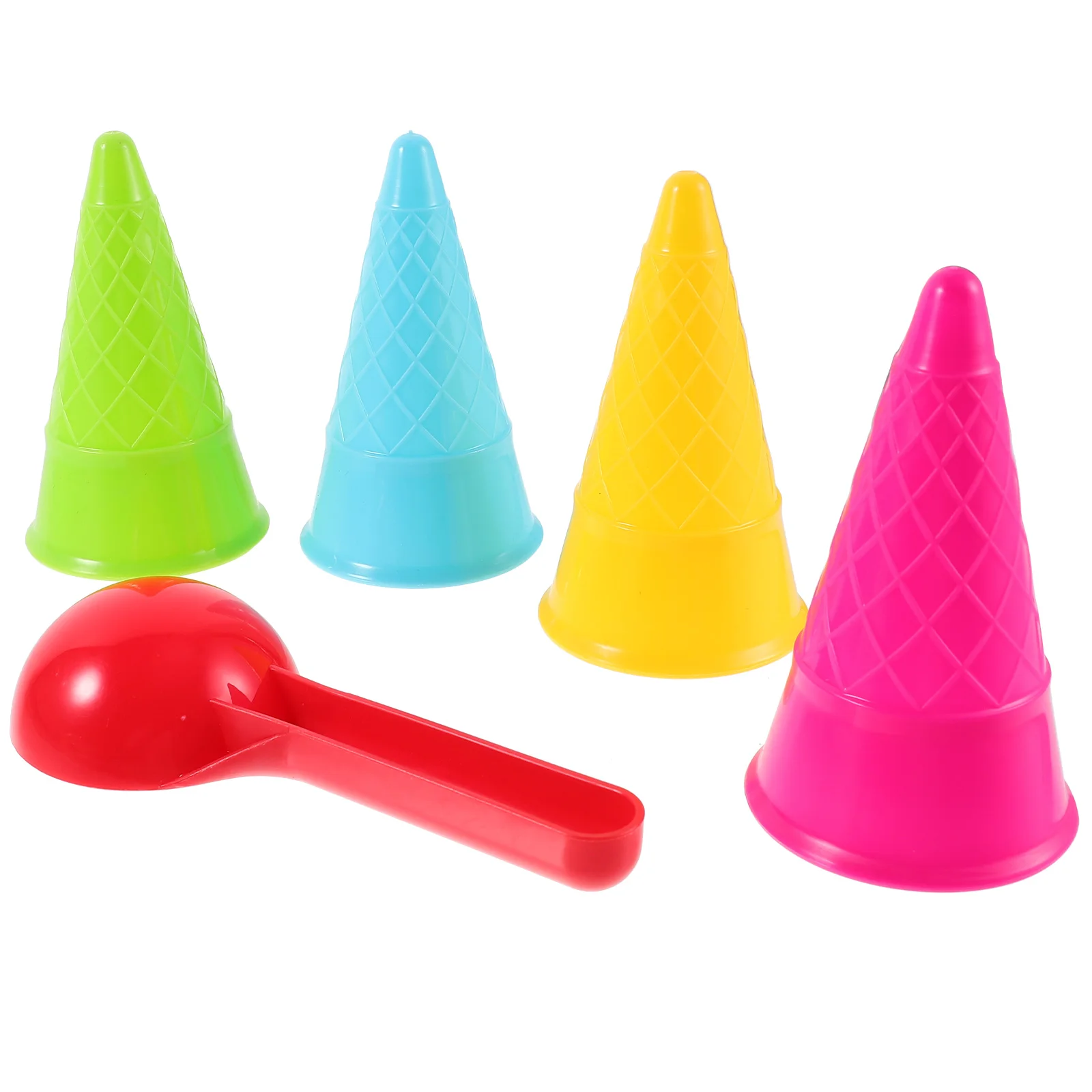 5 Pcs Ice Cream Scoop Child Beach Toys Sand Castle for Plastic Seaside Play Childern