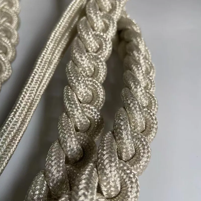 Uniforme militare Aiguillette Cord Abito cerimoniale Spalla Corda intrecciata Aguillette Accessori per guardia d'onore Oro/Argento