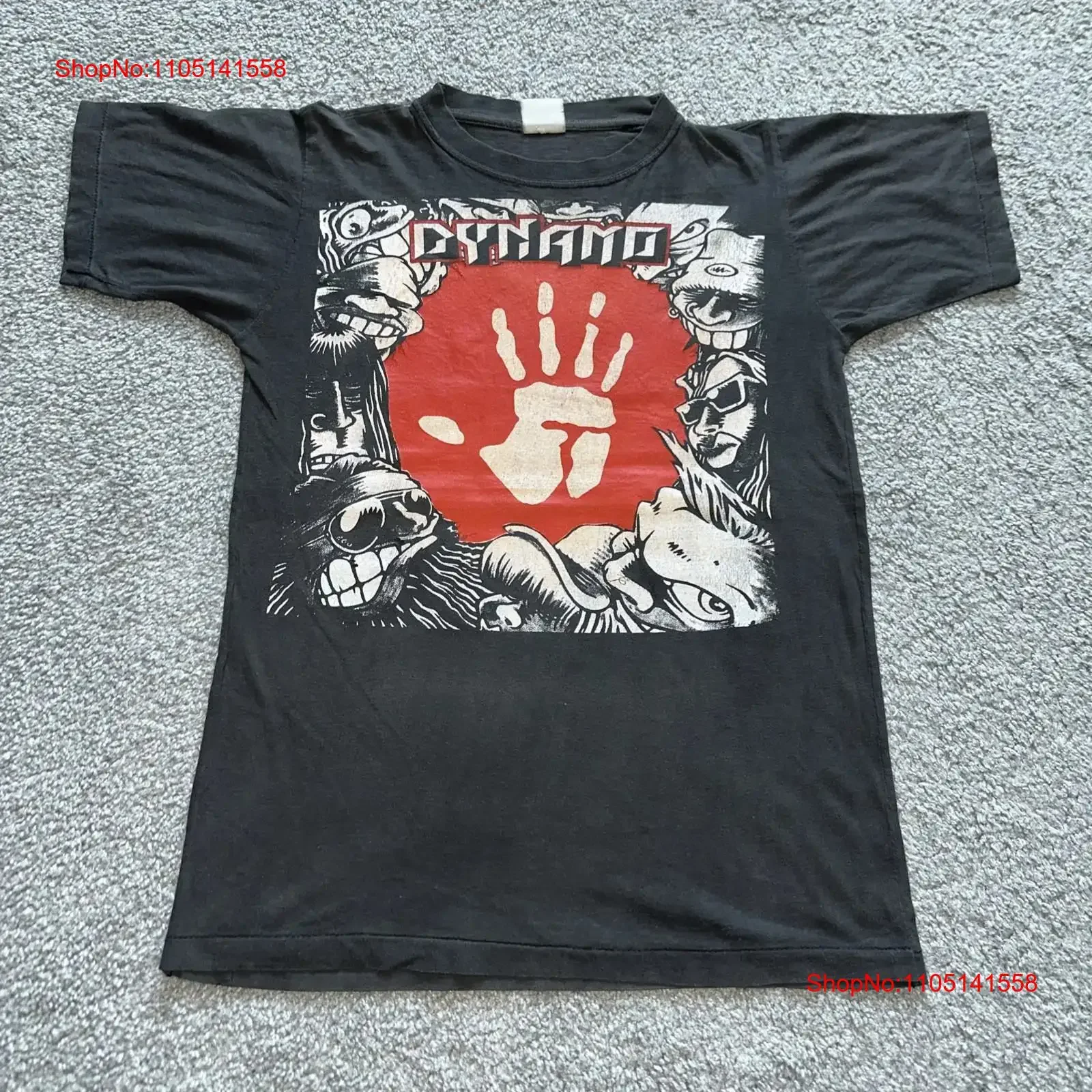 تي شيرت كلاسيكي 90s 1995 دينامو مهرجان الهواء المفتوح نوع O سلبي Sz S نادر جدًا عتيق مغسول موضة للجنسين أوم قابل للتنفس