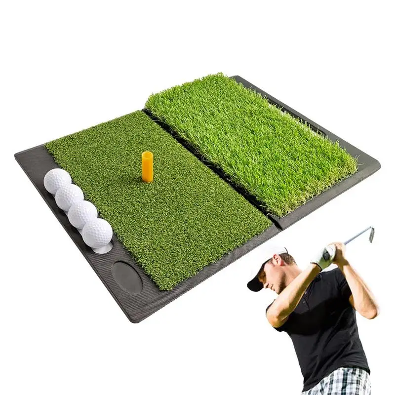 

Golf Mats Golf Hitting Training Mat 30X60cm Dual-Turf Golf Hitting Mat For Chipping Foldable Artificial Turf Mat With Long &