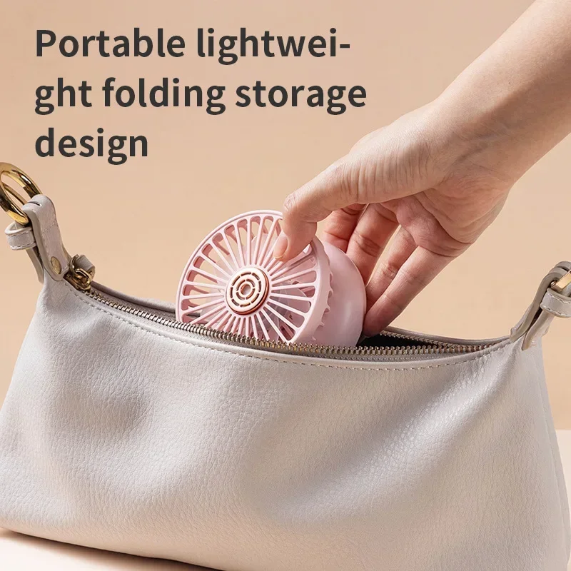 3-скоростной настольный портативный воздухоохладитель с сильным ветром, летний мини-вентилятор для шеи, USB перезаряжаемый складной вентилятор, для кемпинга