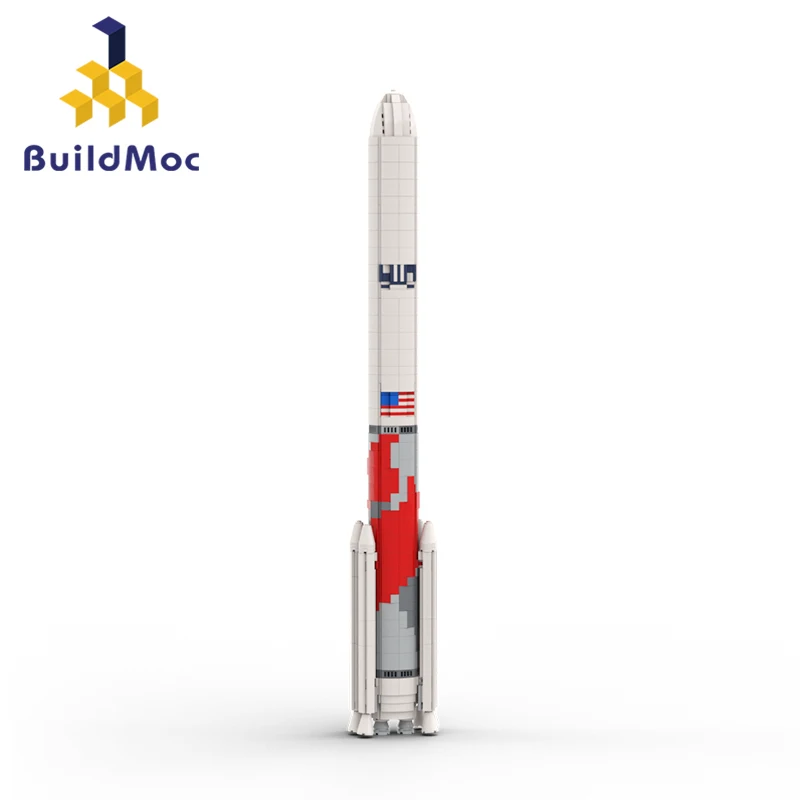 MOC American Saturn Carrier Starten Fahrzeug Baustein Set 1:110 Vulcan Centaur Rakete Ziegel Spielzeug Für Kinder Geburtstag Geschenk