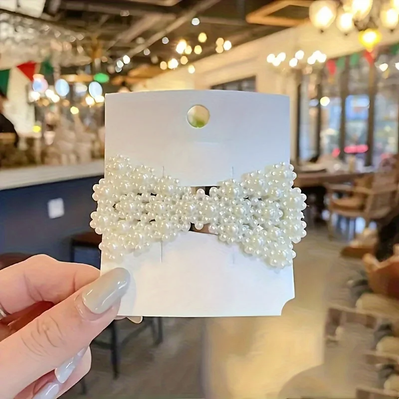 우아한 활 머리핀 21세트, 프렌치 스타일 헤어 클립, 절묘한 한국 스타일 사이드 뱅 클립, 플라스틱 덕빌 클립, 패션 랜도