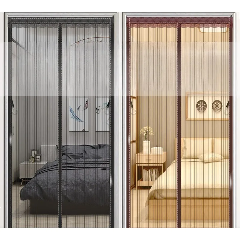 Magnetic Mosquito Screen Door, Anti-Mosquito Mesh Curtain, Self Adhesive Magic Tape Summer Insect Screen for Home Door