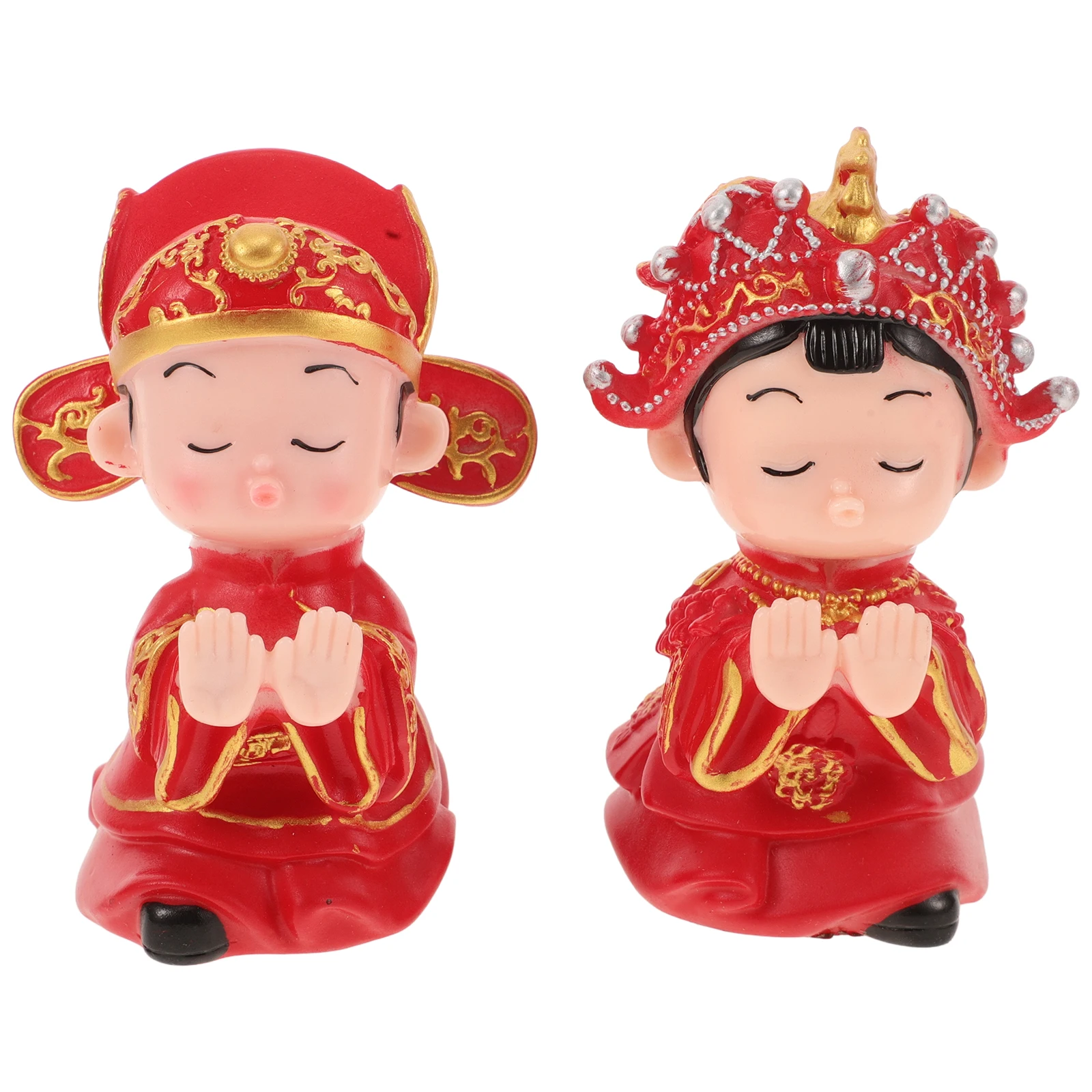 

Newlyweds Figurines Decors Tabletop Couples Wedding Bride Groom Vinyl Decorations High Class