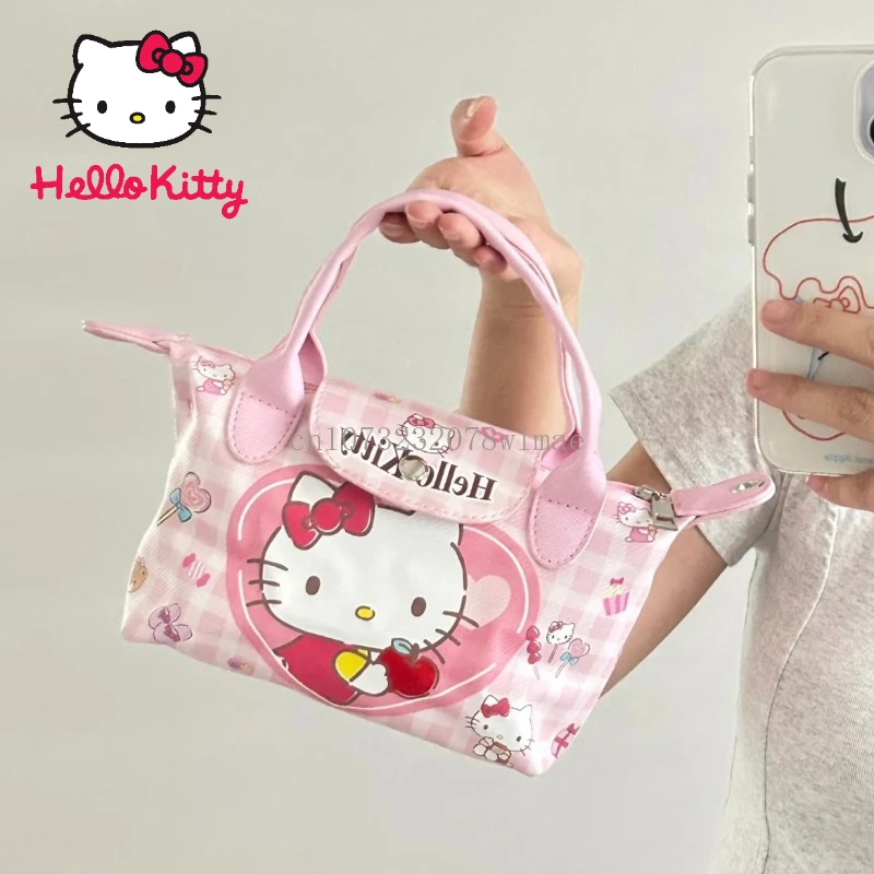 

Cute Cartoon Hello Kitty Crossbody Bags Y2k Kawaii Women's Small Handbag Japanese-style Leather Shoulder Bag Girl Makeup Bags