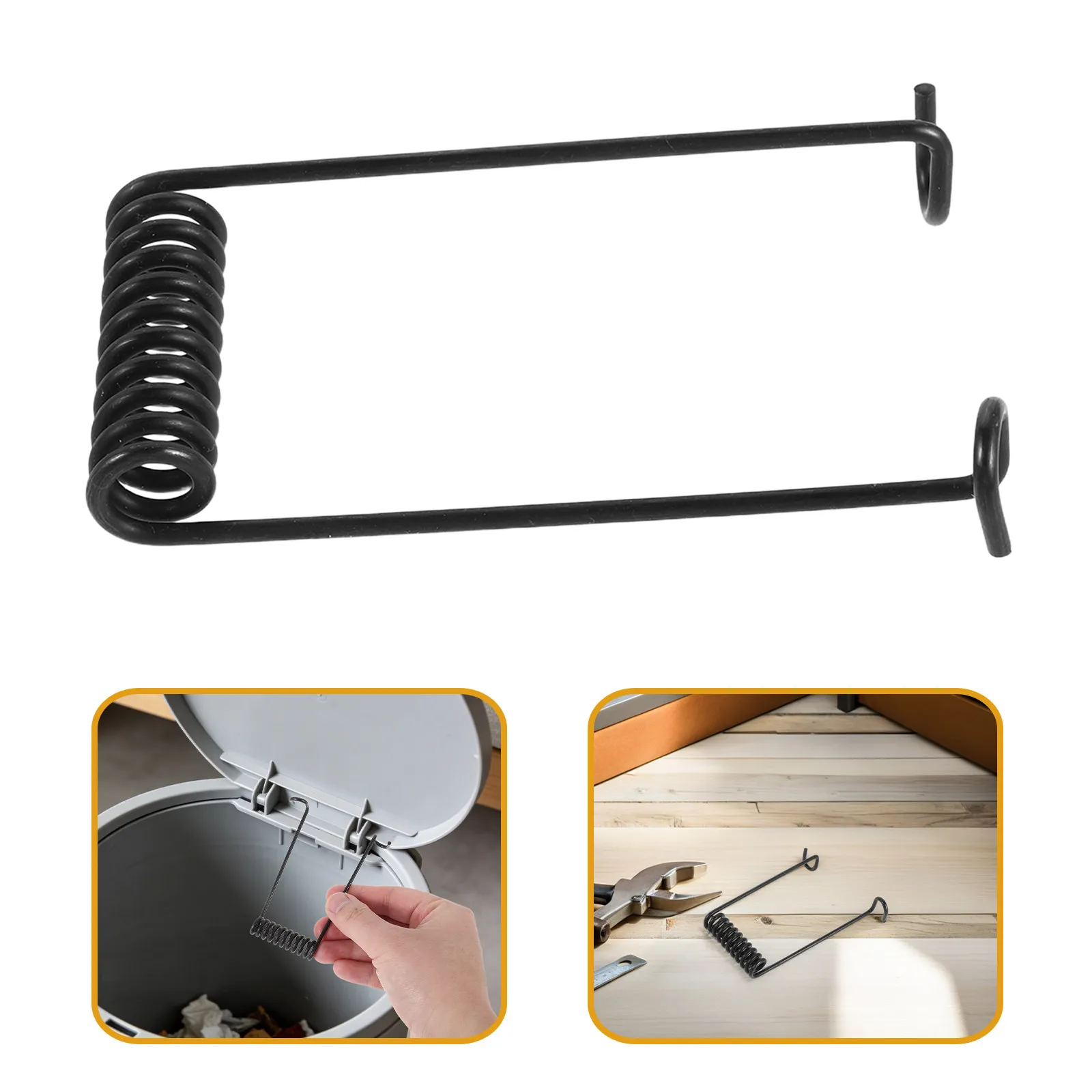 Heavy-Duty Metal Torsion Springs for Trash Can Lid Replacement – 4pcs Garbage Can Flip Cover Repair Parts