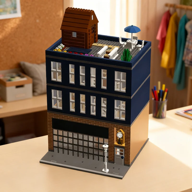

2613pcs MOC Antiques Shop Modular Streetscape Model Building Blocks Creative Display Gift Collectible Decor Kids Premium Adult