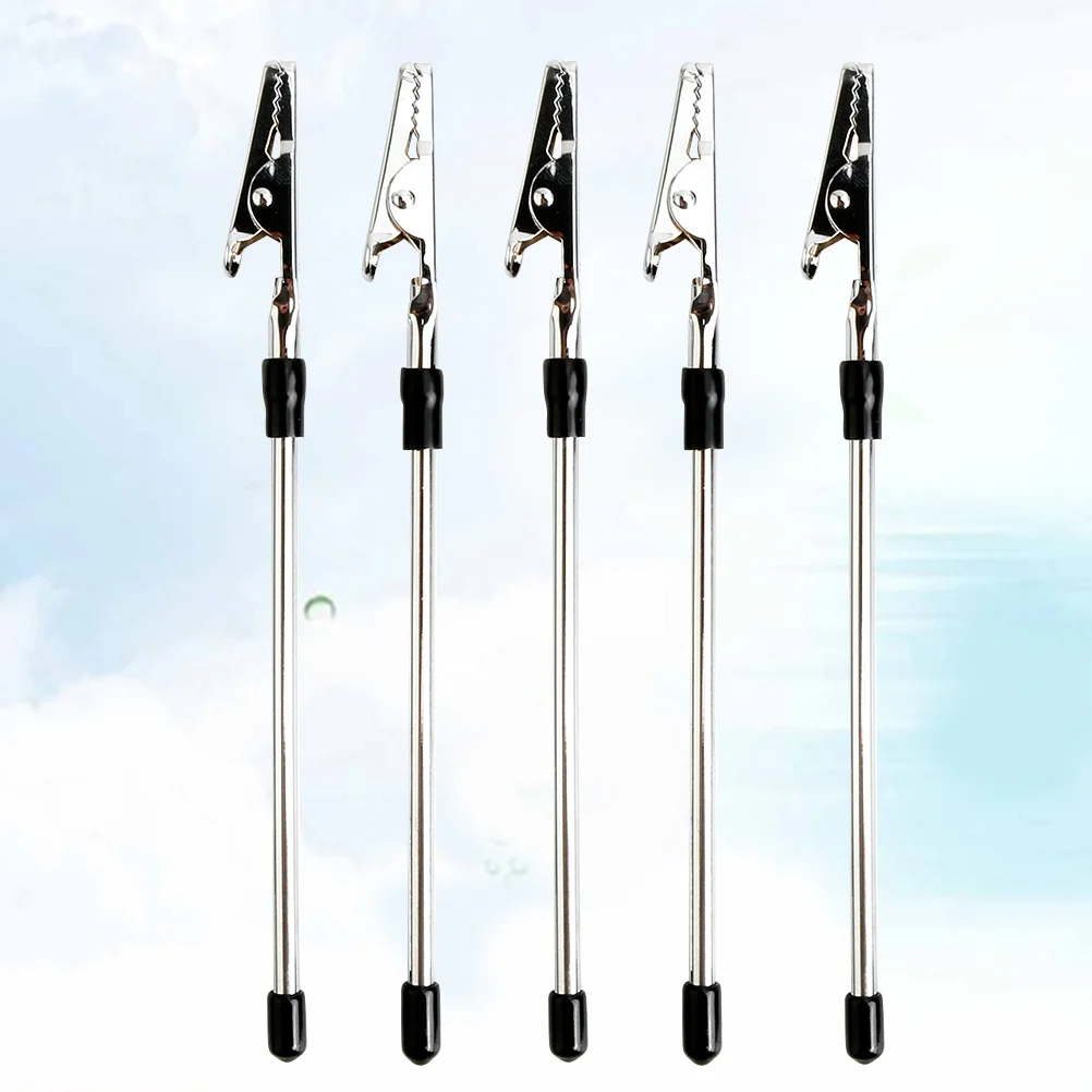 5 Pcs Practical Photo Display Hanger Metal Note Holder Large Clips Message Folder