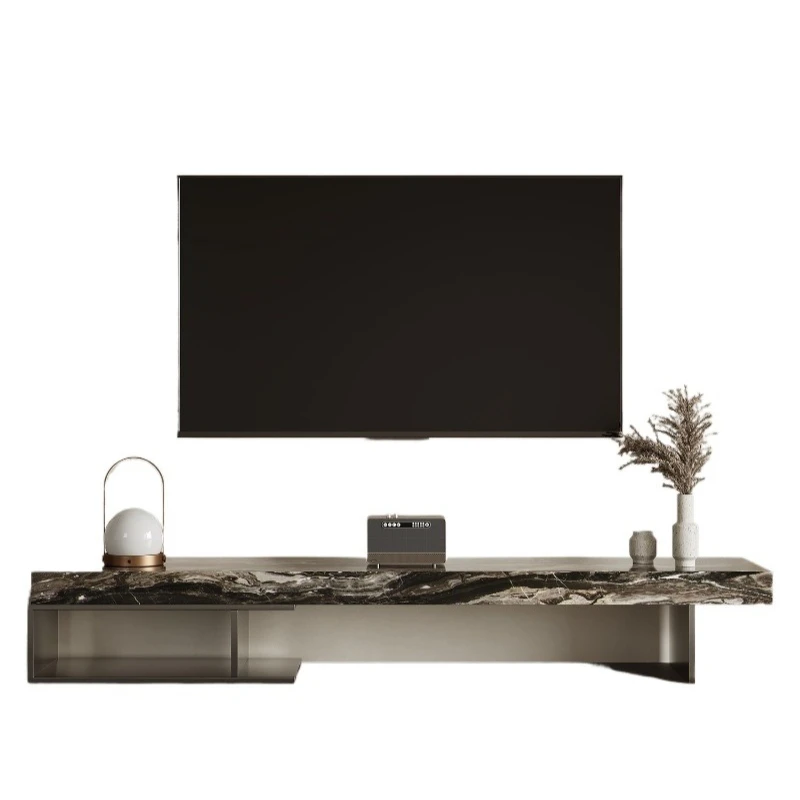 

Rock slab TV cabinet living room home light luxury high-end sense, TV cabinet