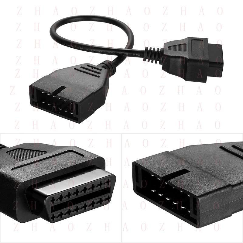 L+ Fit for GM 12 Pin OBD1 to 16 Pin OBD2 Convertor Adapter Cable Diagnostic Scanner
