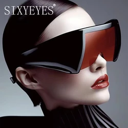 Punk One-piece Oversized Sunglasses Women Men Hip Hop 2000's Future Y2K Sun Glasses Sports Outdoor Cycling Googles Eyewear UV400