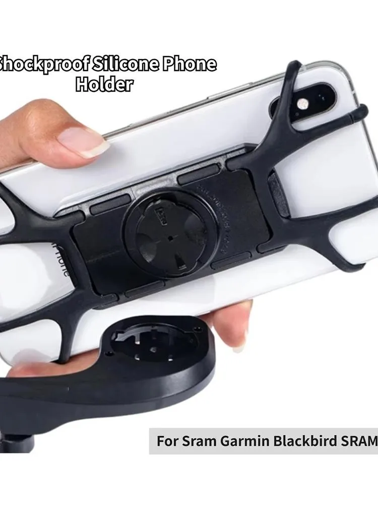 AliExpress VORILYNEX For SRAM Garmin Bicycle Phone Holder Mobile Holder Mount Silicone Strap Shockproof Motorcycle Road MTB Cycling Bracket Accessory