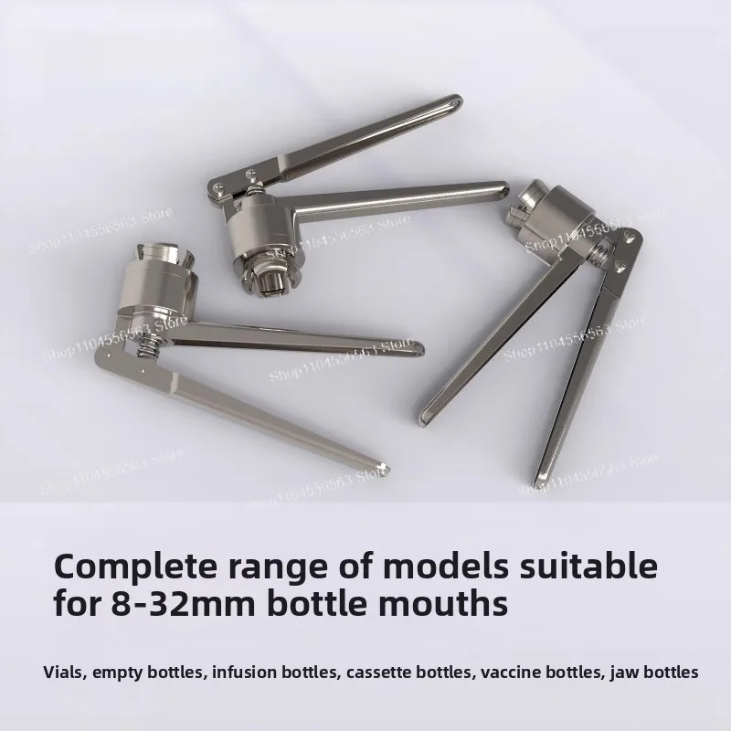 Small Lab & Clinic Vial Sealing Tool – 304 Stainless Steel Basic Crimping Pliers for Vial/Infusion Bottle Sealing