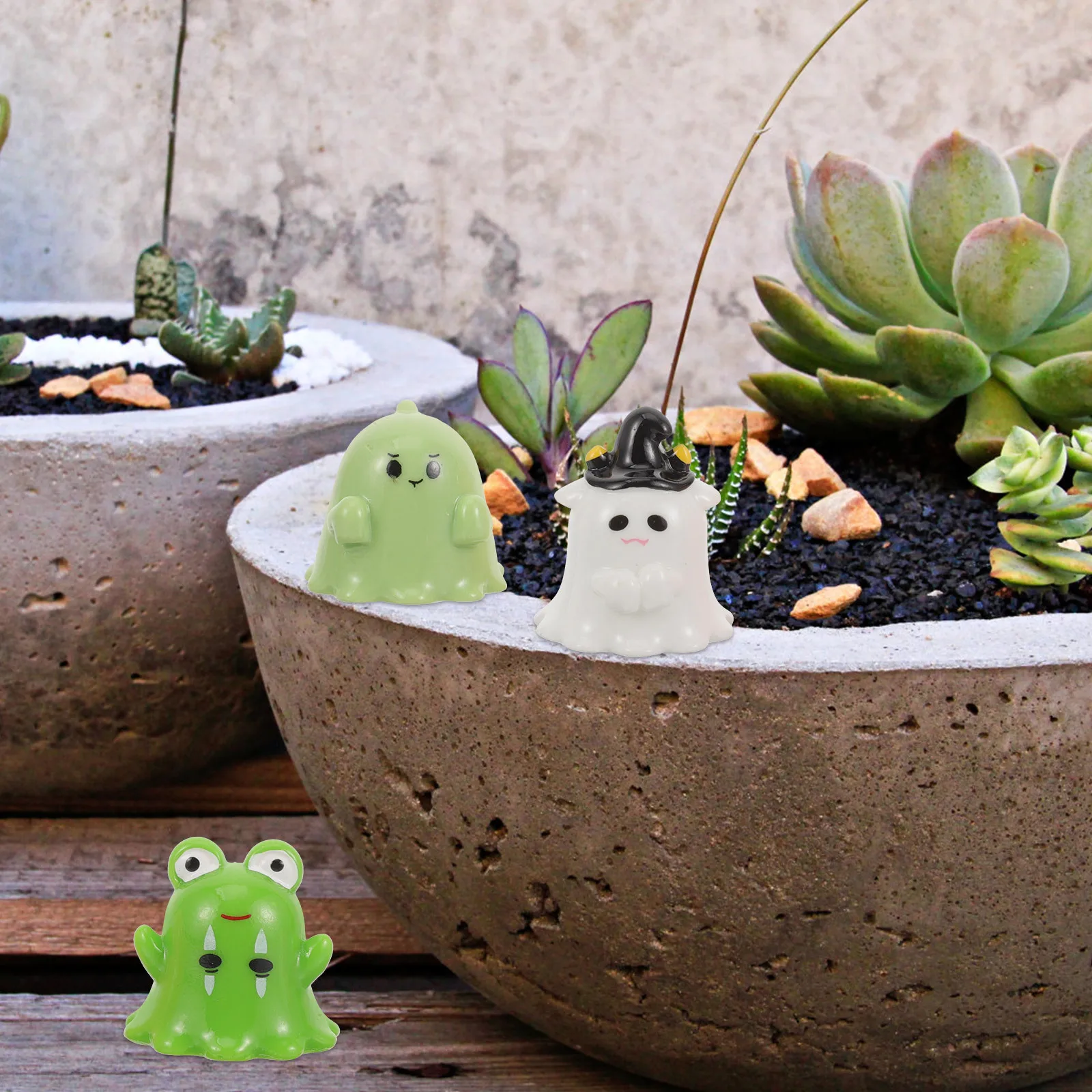 

6Pcs Mini Animal Sculptures Resin Craft Halloween Micro Landscape Garden Decorations Tiny Statues Miniature Animal Figurines