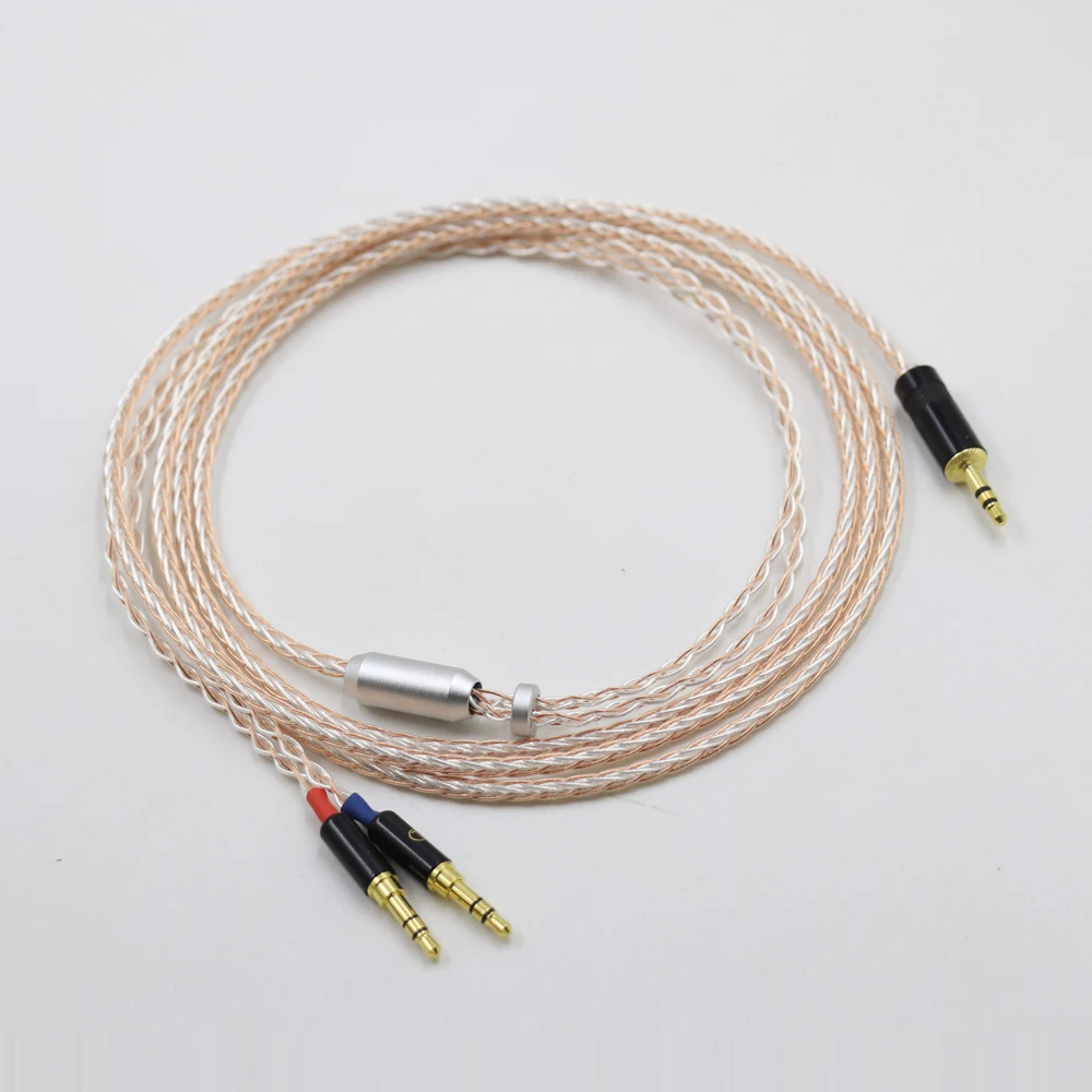 8 Core Copper Silver Mixed Headphone Upgrade Cable for Oppo PM-1 PM-2 Planar Magnetic 1MORE H1707 Sonus Faber Pryma