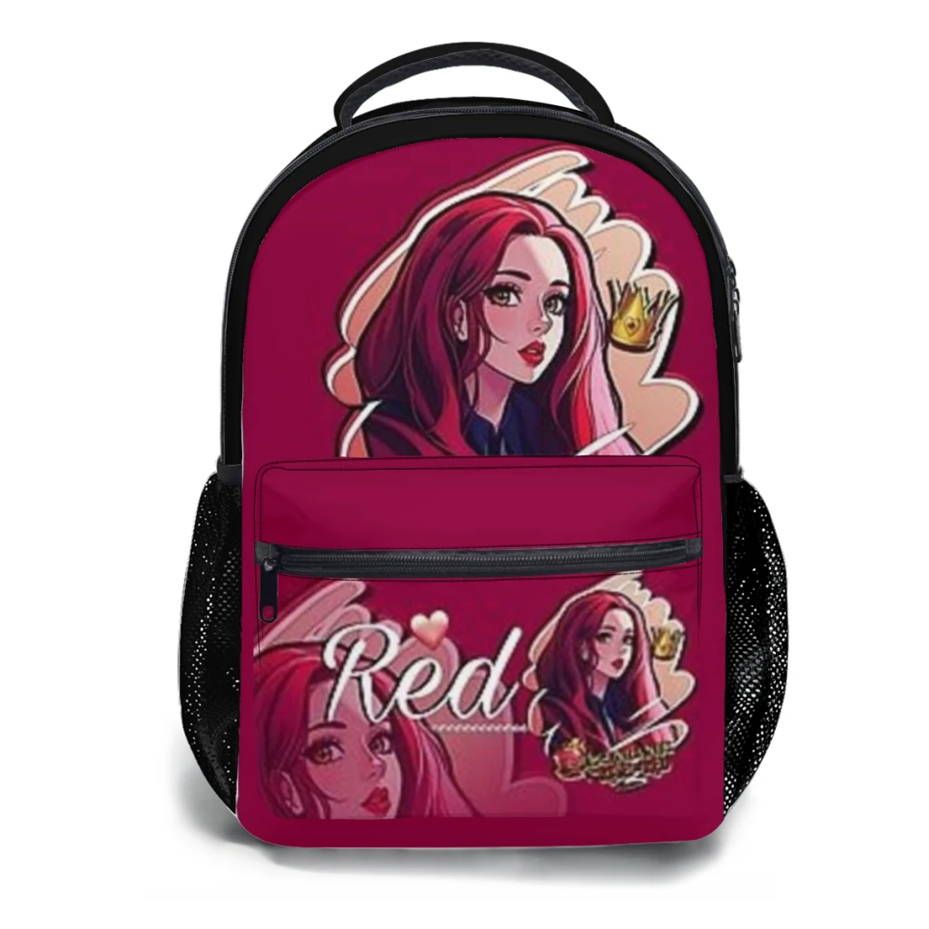 Kylie Cantrall as Red on Descendants 4 Cartoon Style New Female Fashion boys High Capacity Waterproof College Backpack 17inch