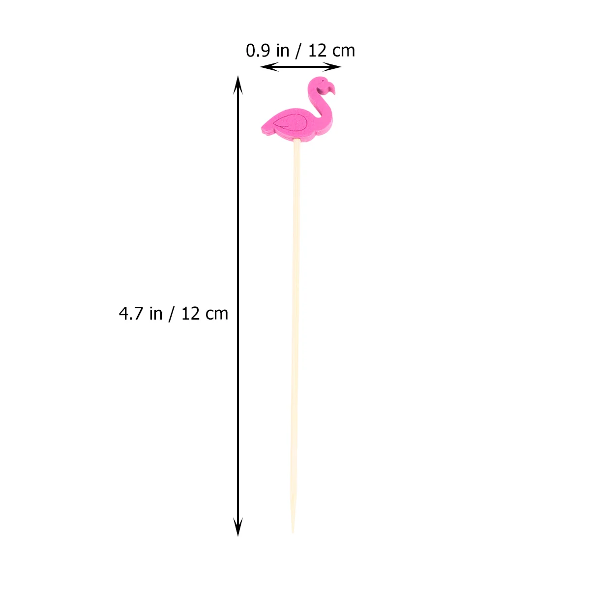 

200pcs Fruit Bamboo Cocktail Toothpick For Fruit Sticks Flamingo Decor Appetizer Toothpicks For Party Bar Ktv Home Use