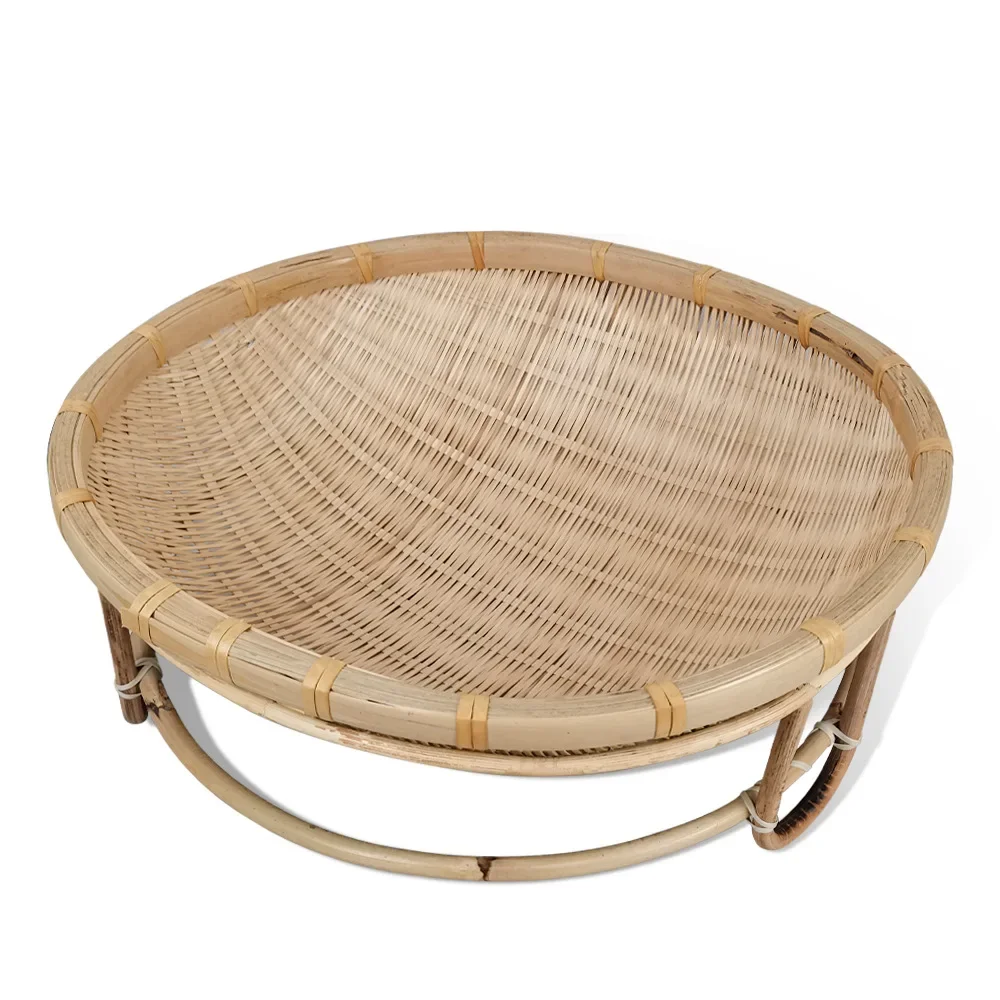 ICLE--Bamboo Woven Cat Nest Natural Handmade Woven Green and Environmentally Friendly