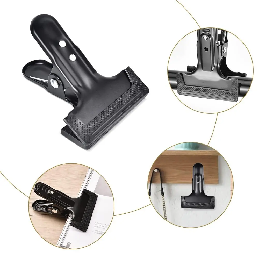 Heavy Duty Metal Clip Spring Clamp Backdrop Clip With Rubber Protective Sleeve For Photography Background Enhance Tension