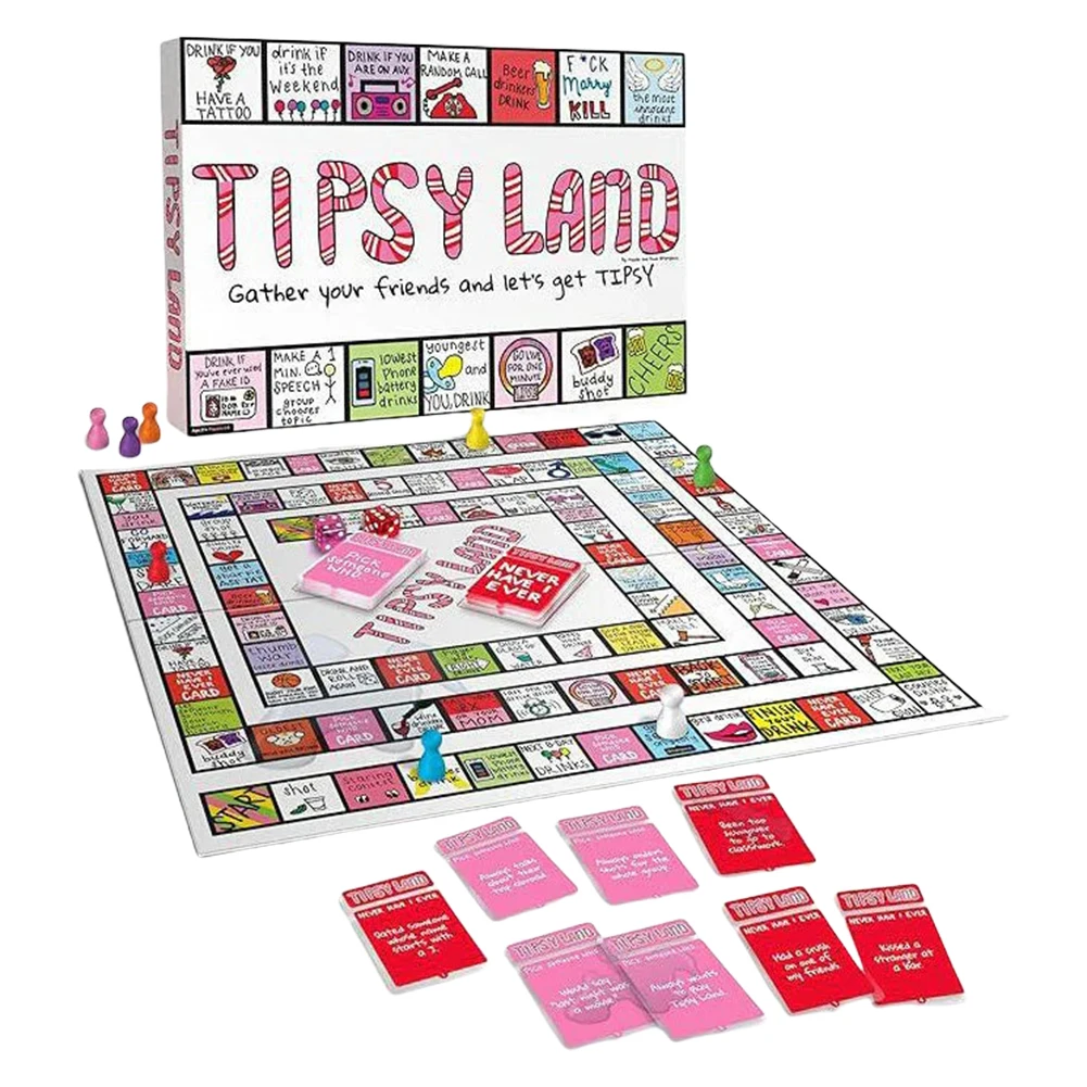 Tipsy Land Drinking Games Interactive Party Drinking Games Girls Night Drinking Games Bachelorette Party Games for Adults Games