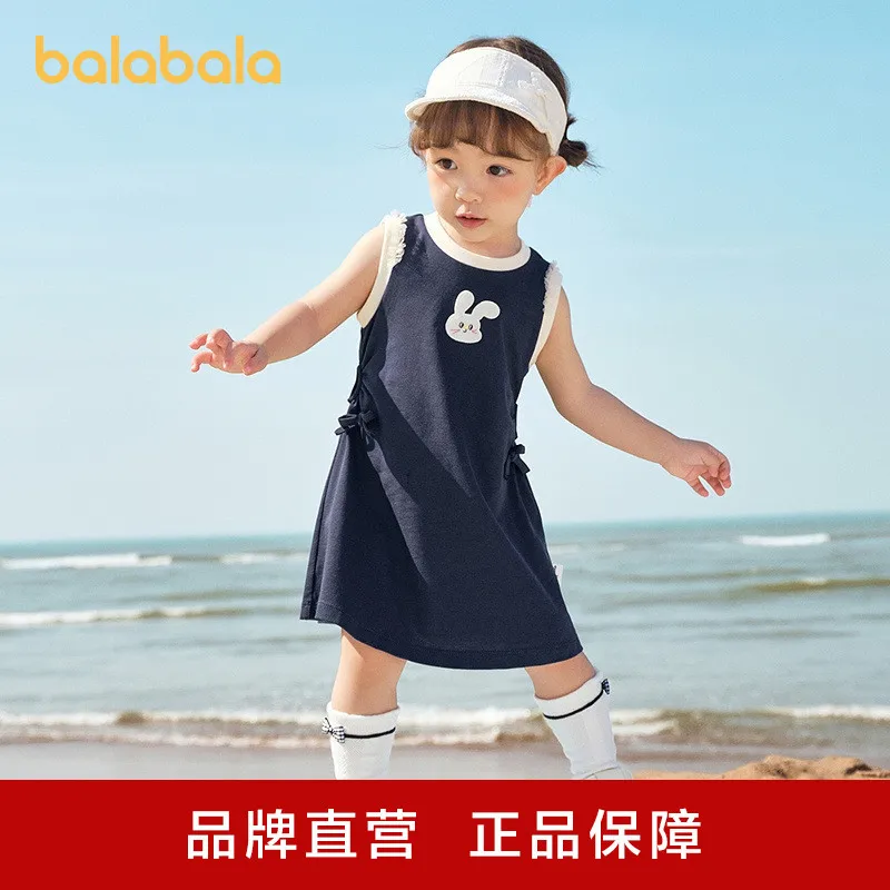 

Balabala girls' dress baby skirtPoloNew summer dress, stylish, fashionable, and sweet