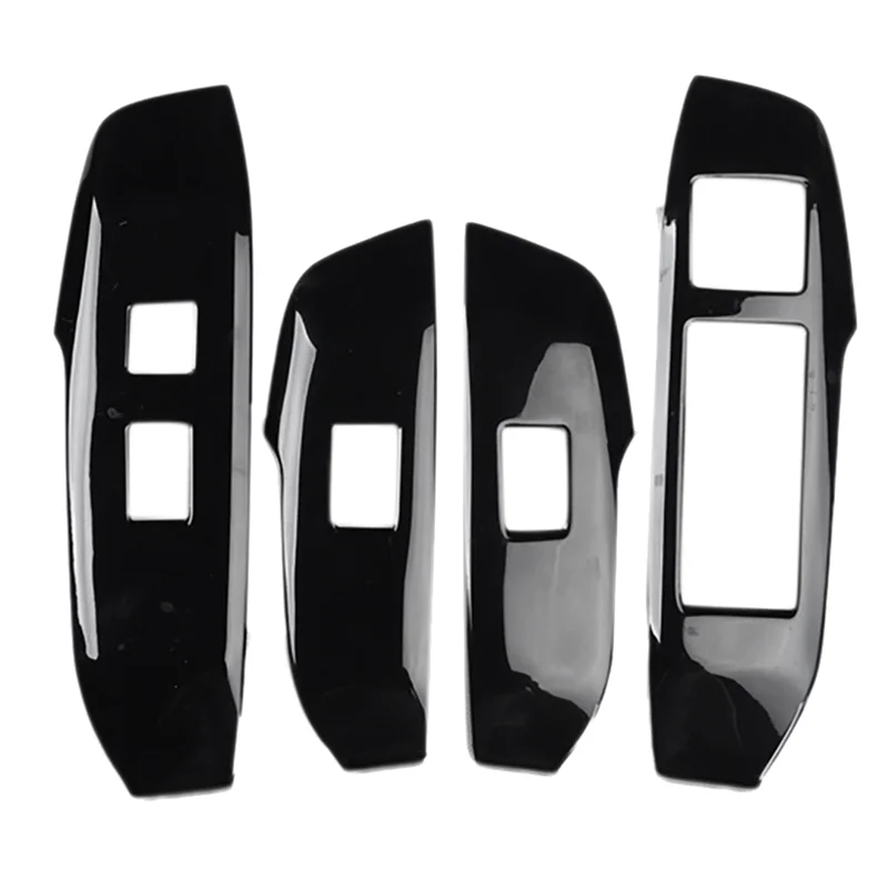 

4PCS Window Lift Button Switch Panel Trim Cover for LEXUS NX 300H 200T Car Window Adjust Decoration Stickers Black