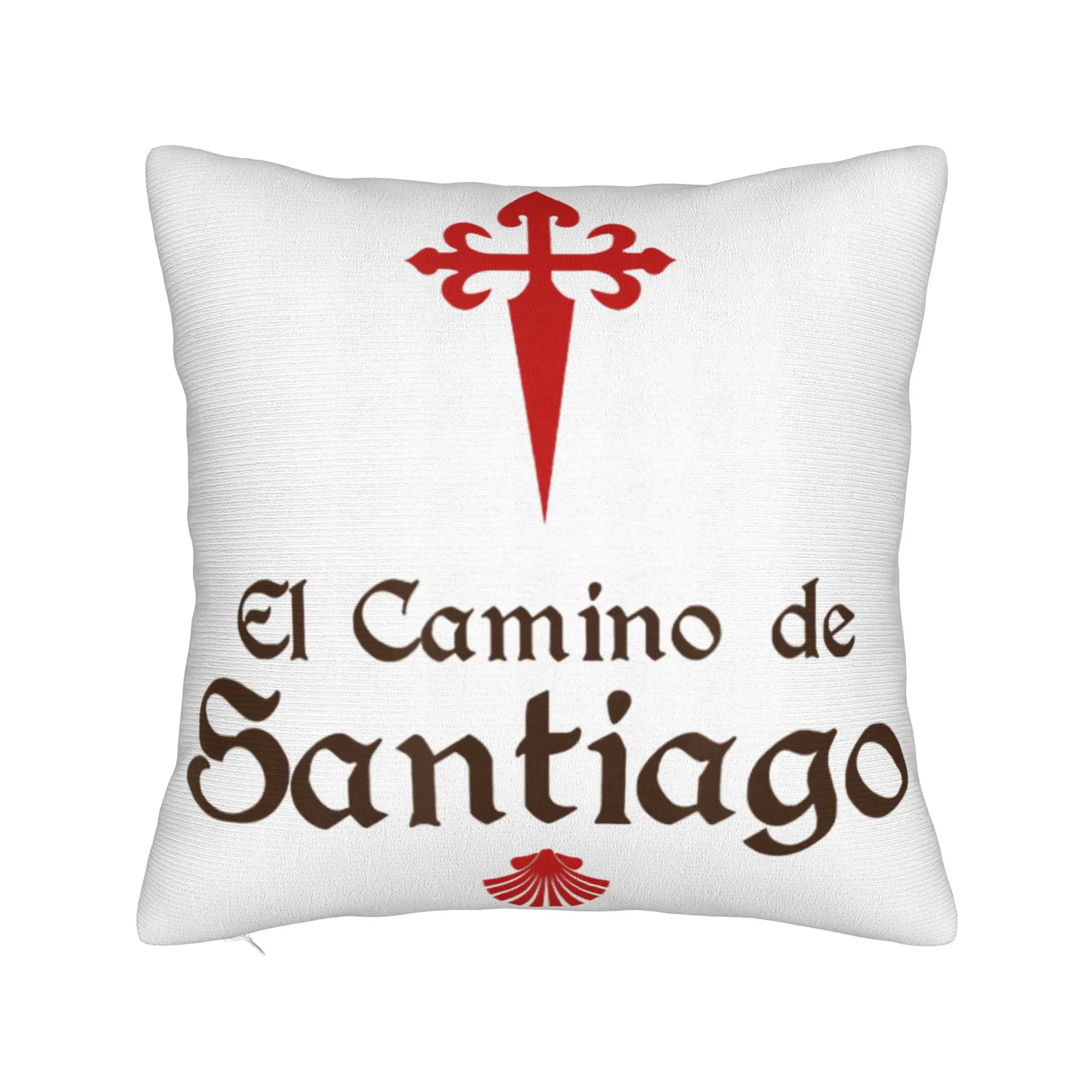 Decorative Pillow Cover Camino de Santiago 2026  Merch Living Room  Throw Pillow Case Cover Zippered Multi-Size