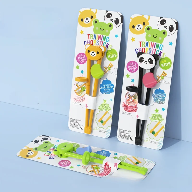 chopsticks for children beginners Cartoon Animal Elementary Learning Chopsticks Tableware Training Food Safety