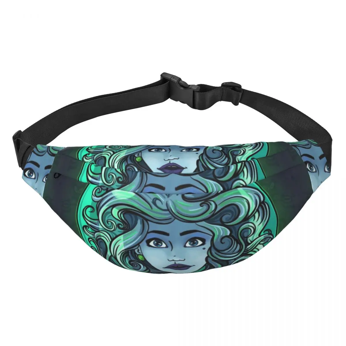 Cool Haunted Mansion House Fanny Pack for Running Women Men Madame Leota Sling Crossbody Waist Bag Phone Money Pouch