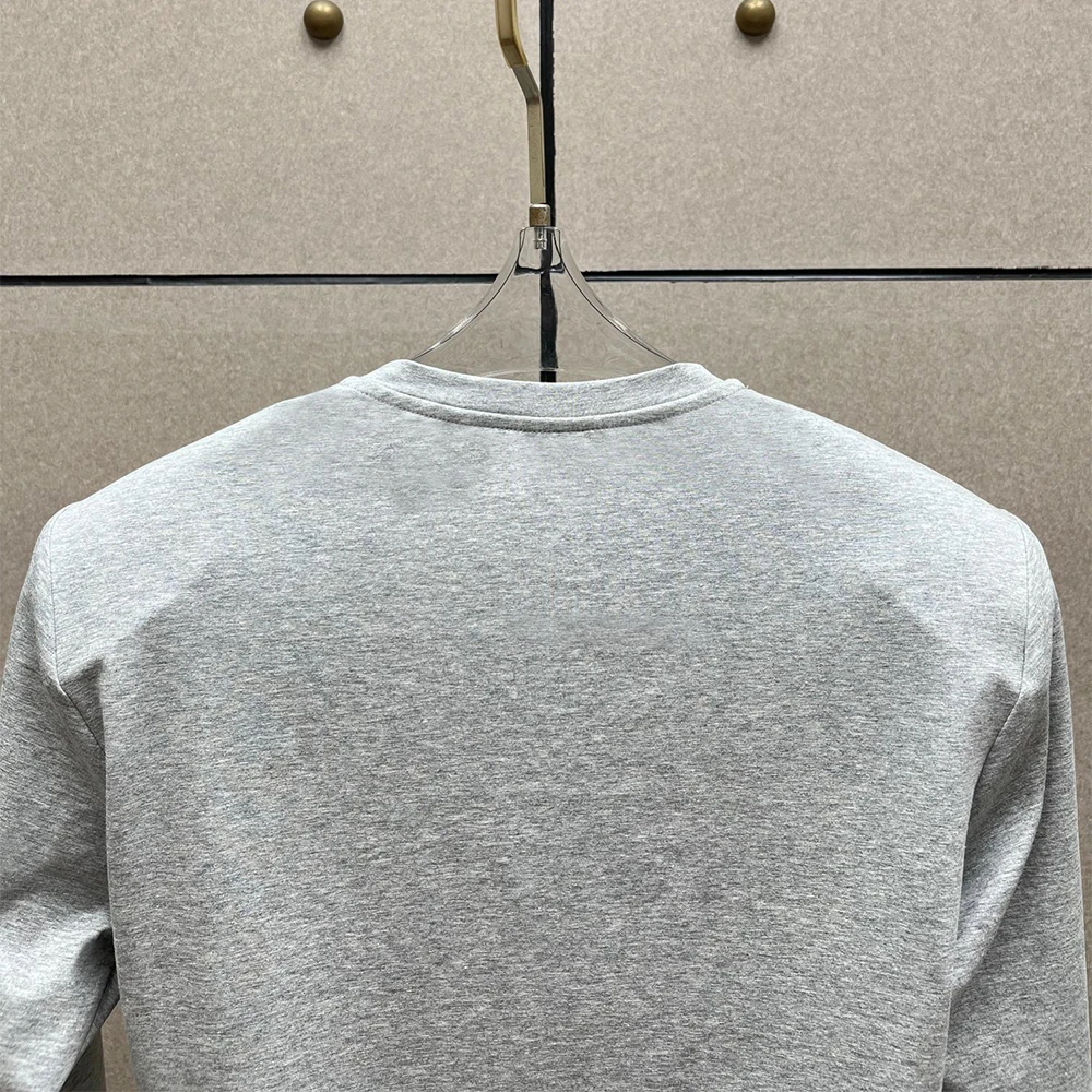 Ladies Cotton‑blend Long Sleeve Tee Crew Neck Front Twisted Knot Ruched Slim Fashion Cropped T‑Shirt Women Casual Daily Tops