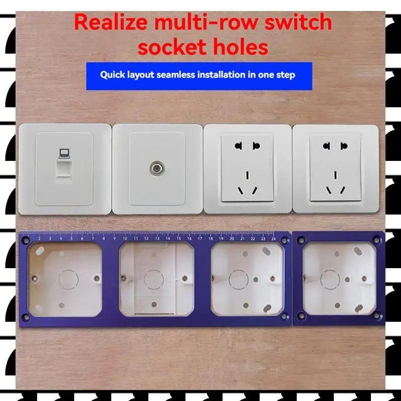 

A44U шаблон для открытия розетки 86, локатор отверстий в форме, шаблон для электрической вилки, шаблон для открытия отверстий для инструмента для кнопки