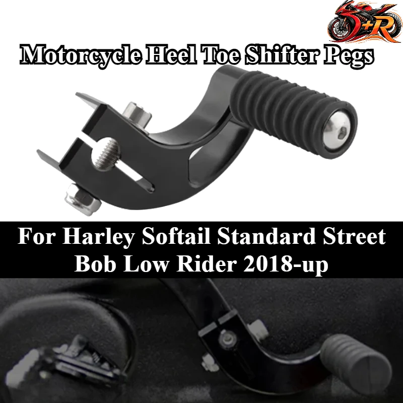 

NEW Motorcycle Heel Toe Gear Shift Lever Rear Heel Toe Shifter Pegs For Harley Softail Standard Street Bob Low Rider 2018-up