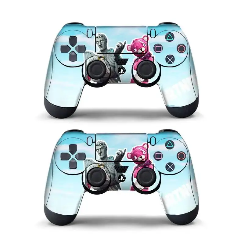 DATA FROG 2PCS Aufkleber für PlayStation 4 PS4 Controller Festung Nacht Haut Schutz Aufkleber Gamepad Spiel Zubehör