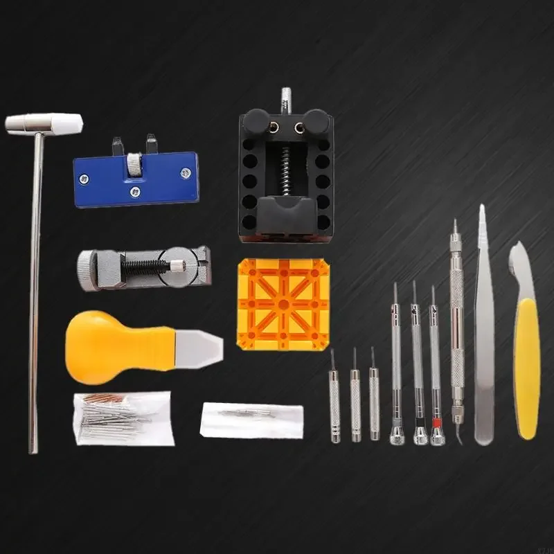 X7JB 130PCS مجموعة أدوات إصلاح مجموعة أدوات الساعة المزيل على مدار الساعة