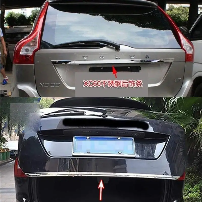 For Volvo xc60 2009-10-11-12 2013 2014-2016 2017 Rear Boot Door Trunk Cover Trim Tailgate Garnish Molding Strip Car Accessories