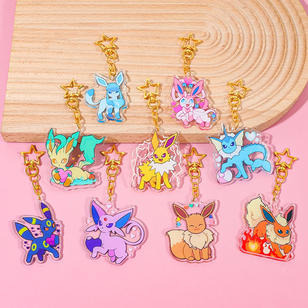 1 قطعة/9 قطعة سلسلة المفاتيح سلسلة البوكيمون-لطيف تصميم بسيط حقيبة الظهر الزخرفية شنقا زخرفة تحصيل الإكسسوارات #6