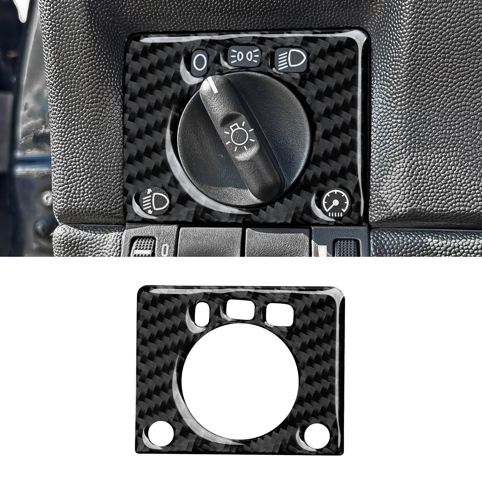 Panel de interruptores de faros delanteros para coche. Adhesivo interior de fibra de carbono. Accesorios para Chevrolet Combo Corsa Montana Tornado Tigra TwinTop.