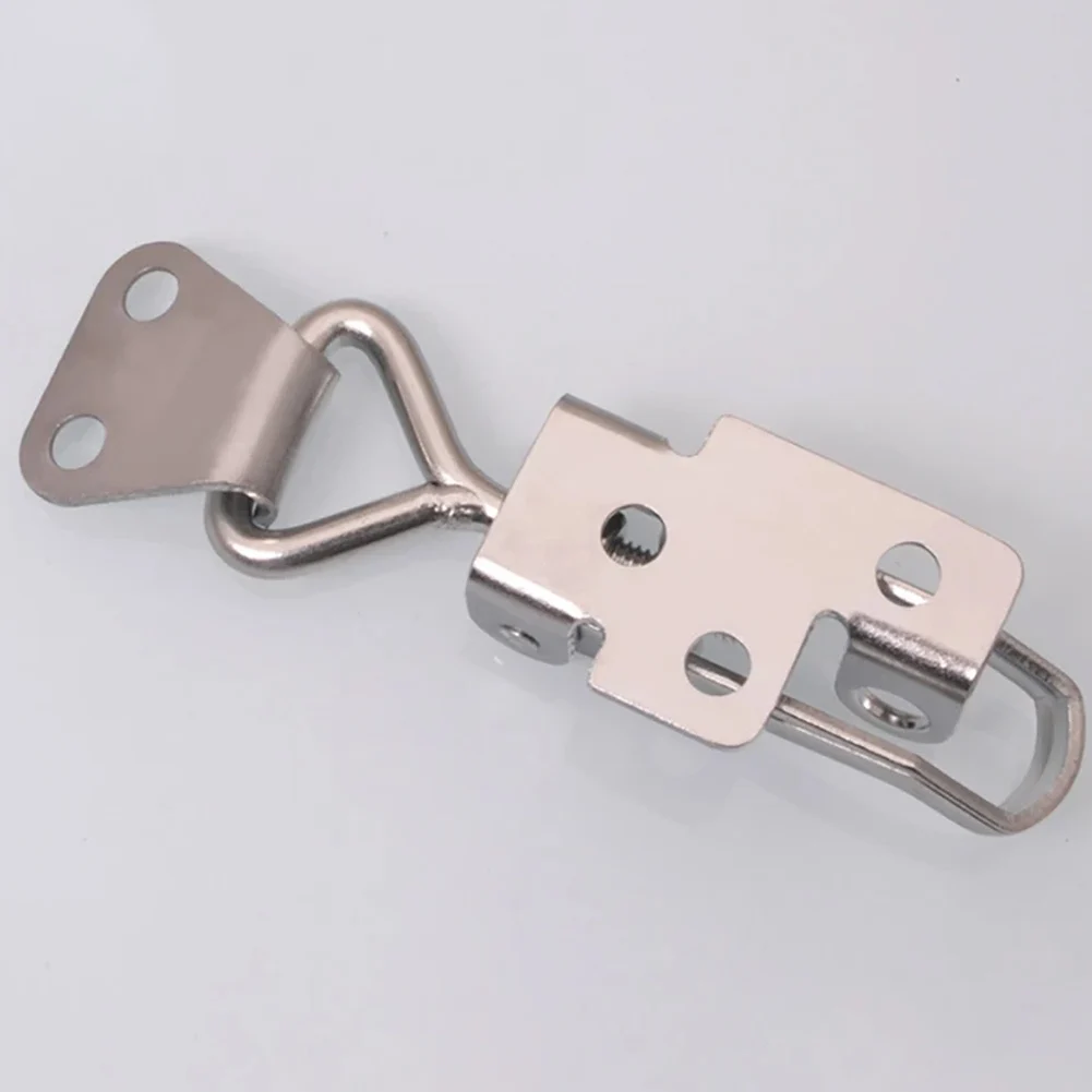 Lever Lock Hasp Stainless Steel Hasp Lock Latch Self-Locking Adjustable 38-50mm Sliding Door Furniture Hardware