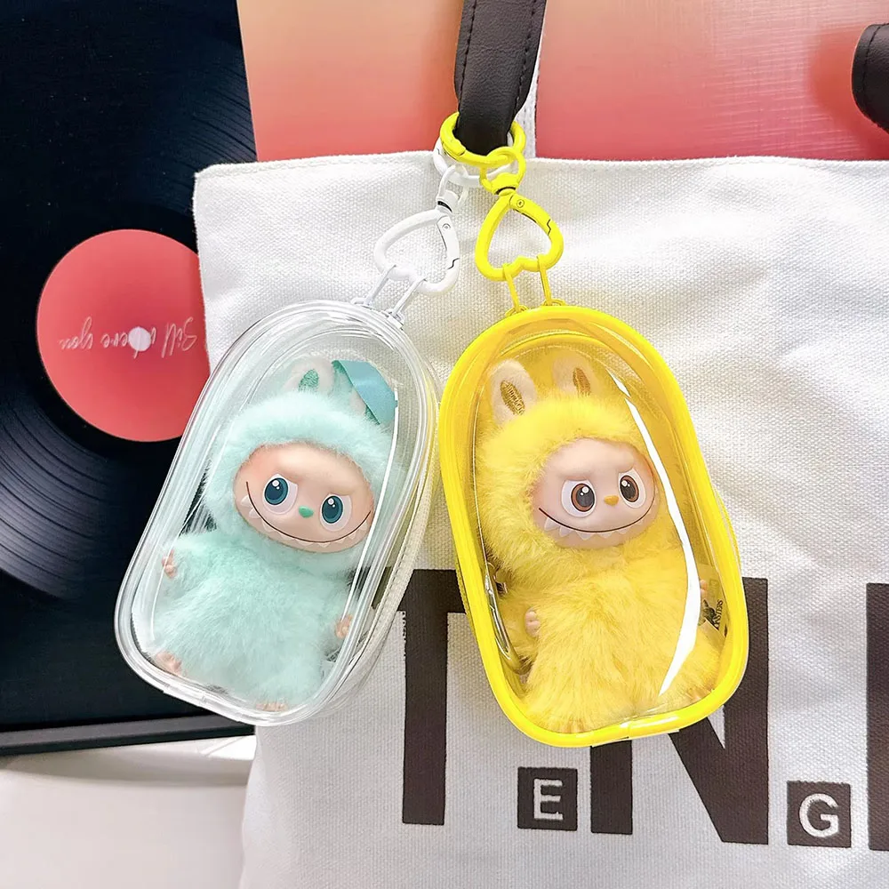 For Mini Labubu Colorful Protector Case Organizer Box for Labubu 4.0 The Monsters Pin for Love Series Outdoor Display Bag