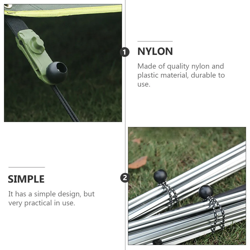 

30Pcs Tent Clip Ball Bungee Cords Heavy Duty Outdoor Elastic Rope for Camping Awning Caravan Tarp Tie Down Fixing Strap