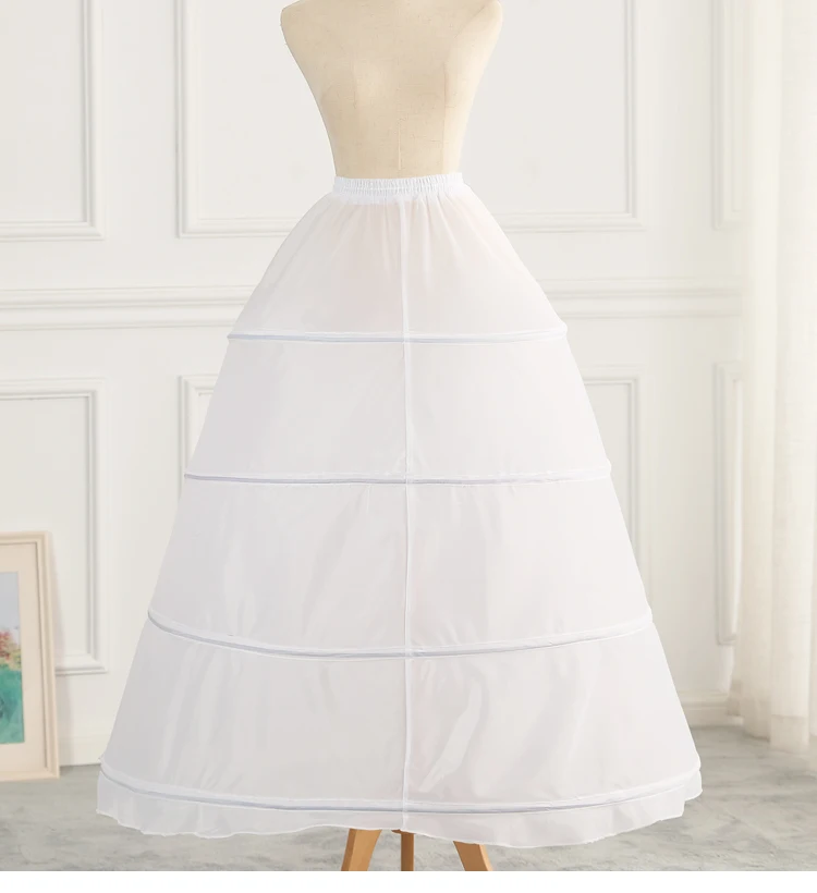 Crinoline Hoa Cưới Rỗng Ra Trang Phục Đen Trình Diễn Trang Phục Trượt Đầm Cô Dâu Trung Dài Pettiskirt Hỗ Trợ Thanh