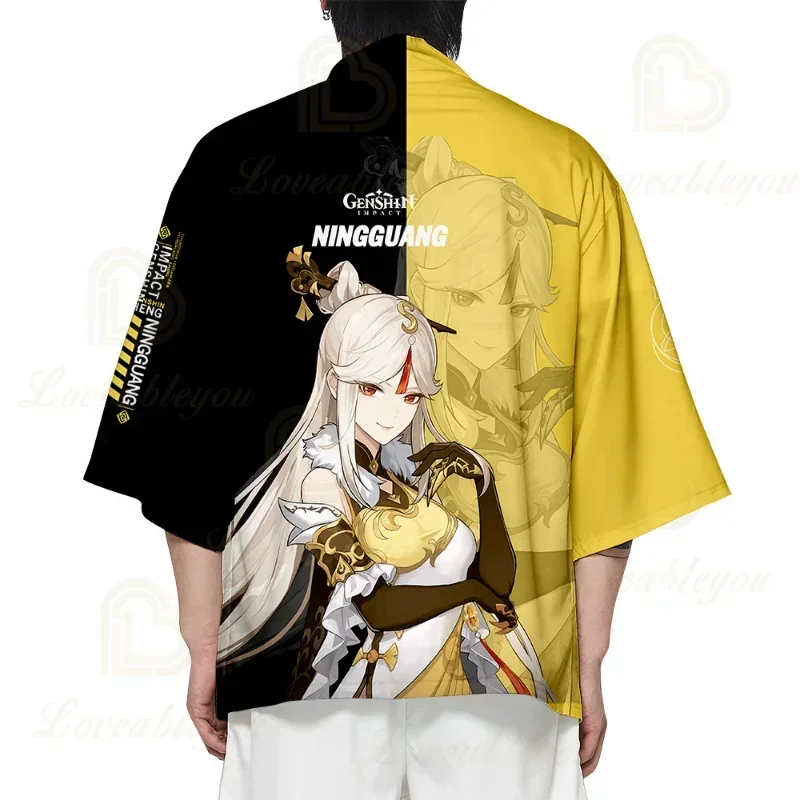 アニメ原神日本マントエーテルアルベドアンバー羽織漫画コスプレシャツコート女性男性夏服子供