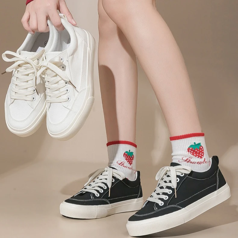

Classic white sneakers, new spring style, versatile casual women's shoes, low-top sneakers, canvas shoes, white shoes