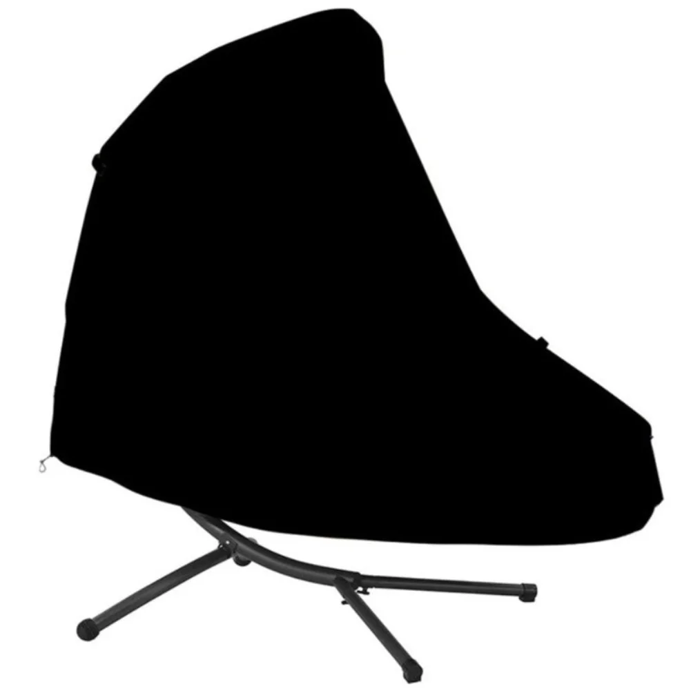 Hanging Curved Swing Chair Cover for Patio Chaise Lounges with Rear Vent Elastic Hem and Front Back Drawstrings