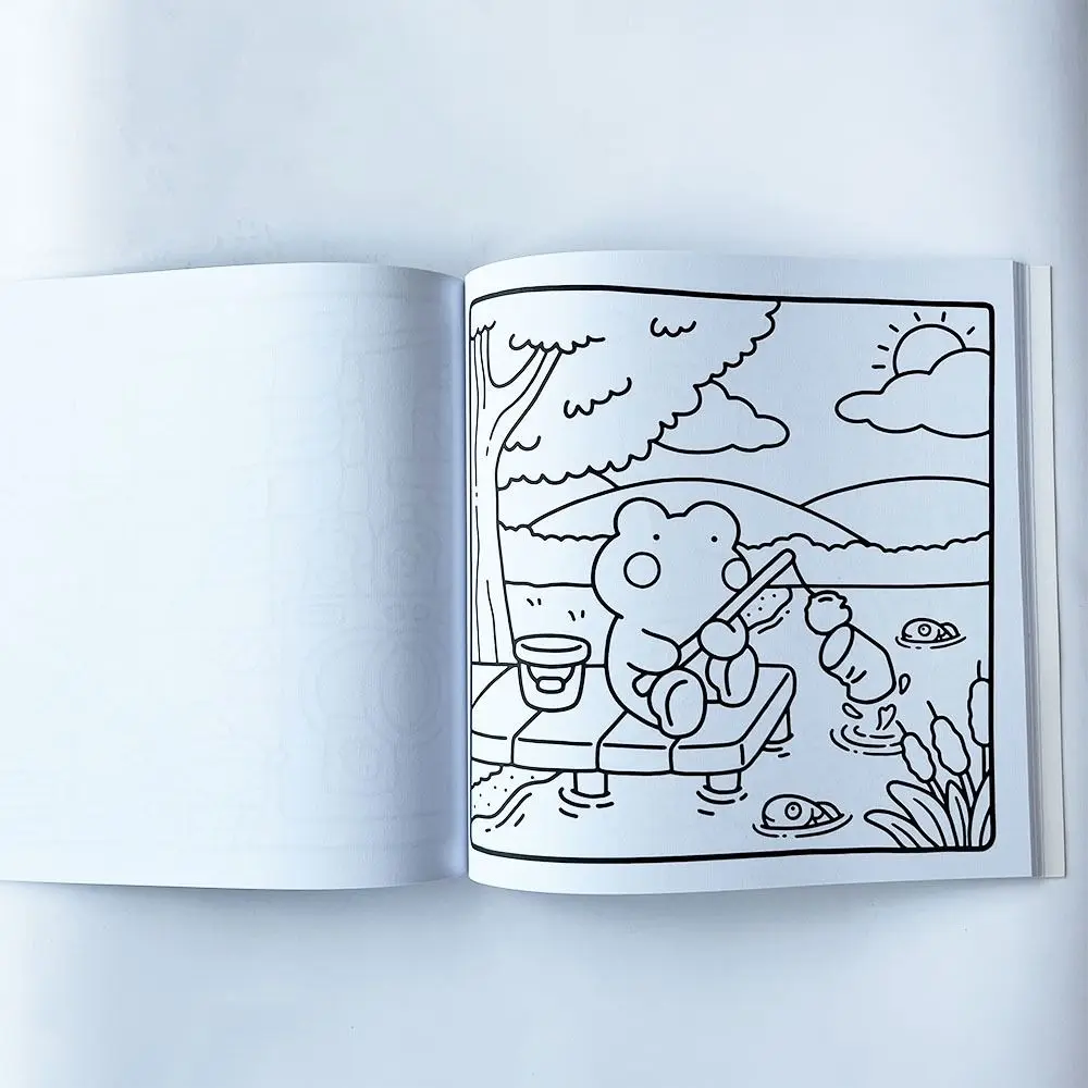 DIY Spooky Cute Coloring Book Relax Cartoon Watercolor Painting Book Creative Interesting Halloween Theme Coloring Book