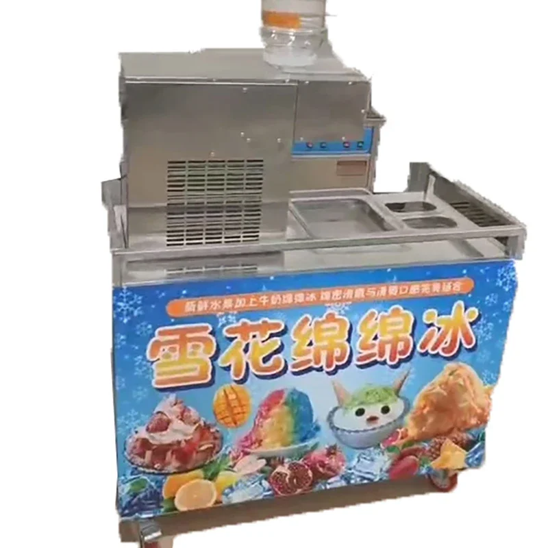 for Desk type bingsu machine snowflake ice maker machine with mobile table